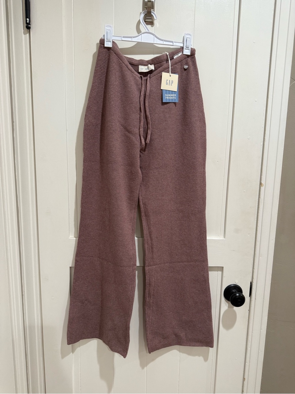 Gap x Summer Fridays Mauve CashSoft Waffle Boot Pants **NWT**